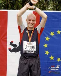 Berlin Marathon 2004 - After winning the race...
